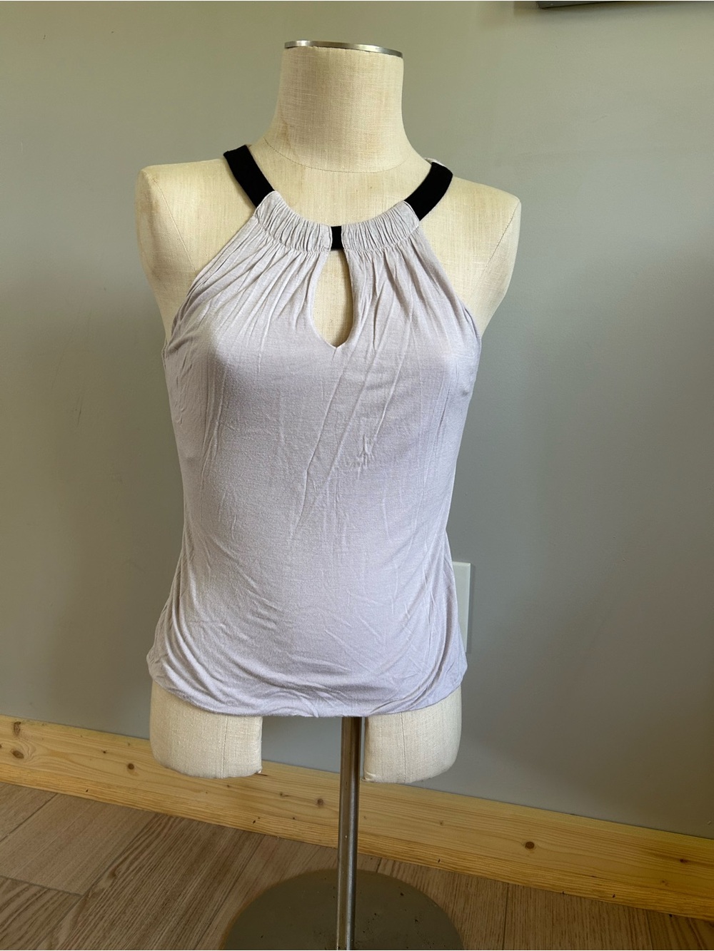H&M  Halter Keyhole Tank with Black Straps